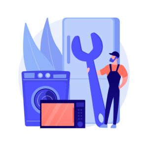 Repair of household appliances abstract concept vector illustration. Repair of household appliances abstract concept vector illustration. Warranty services, household master maintenance, tips and guidelines, repair tools, how-to-fix video abstract metaphor.
